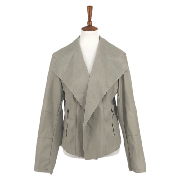 Bar III Jackets & Blazers - Bar III Gray Faux Open Front Moto Style Jacket